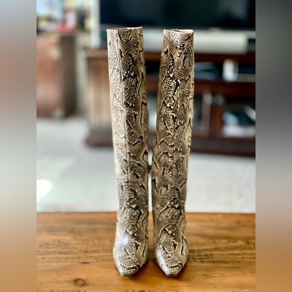 Vince Camuto Snakeskin Fendels Boots - Picture 4 of 4